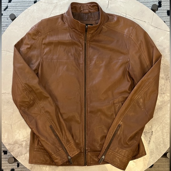 DANIER LIGHT BROWN LEATHER JACKET - NEAR MINT CONDITION - Picture 1 of 4